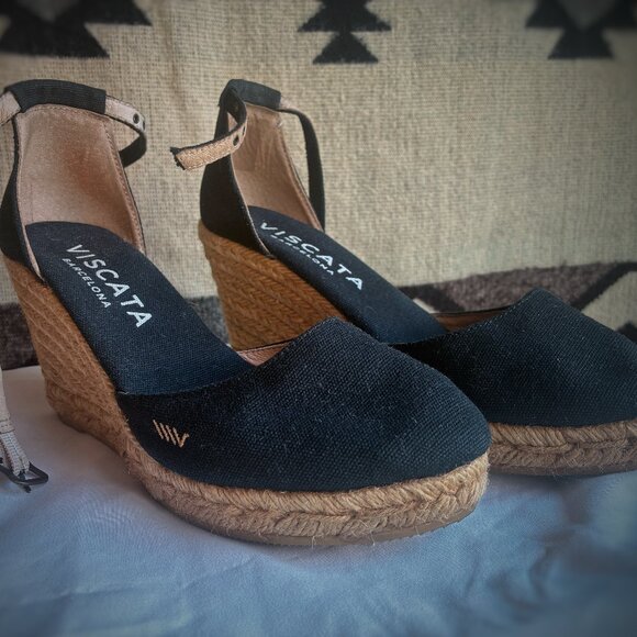 Viscata Canvas Espadrille Wedges - Picture 1 of 6
